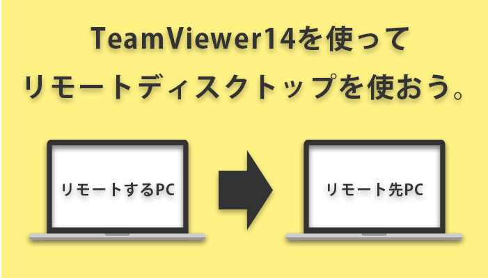 TeamViewer14を使ってリモートディスクトップを使おう
